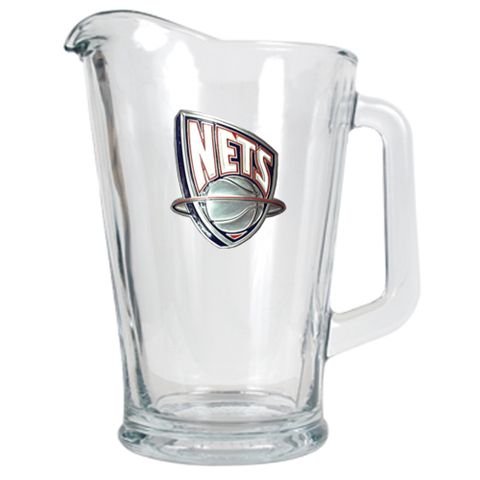 New Jersey Nets Large Glass Beer Pitcher