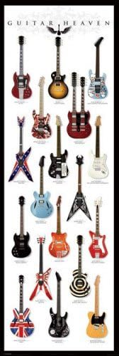 Guitar Heaven - Door Poster (Classic Electric Guitars) (Size: 21" x 62") (Poster & Poster Strip Set)