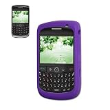 6 Pack of New Fashionable Perfect Fit Soft Silicon Gel Protector Skin Cover (Faceplate/Snap On) Rubber Cell Phone Case with Screen Protector for RIM Blackberry Curve 8900 AT&T, T-Mobile - Purple