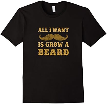 Men's All I want is Grow a Beard t-shirt XL Black