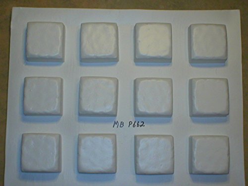 8 Paver Molds #P-0662 Make 6" x 6" x 2.5" Thick Concrete Driveway, Patio, and Cobblestone Pavers