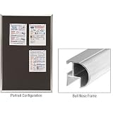 CRL Brushed Nickel Wall Mounted Framed Cork Board