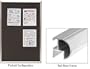 CRL Brushed Nickel Wall Mounted Framed Cork Board