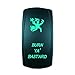STVMotorsports Laser Green Rocker Switch Burn YA' Bastard 20A 12V On/Off LED Light
