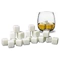 DB-Tech Set of 18 White Whisky Chilling Rocks IN BULK with a Muslin Pouch - Chill Your Whiskey with these rocks Without Dilution - 18 Rocks Carved out of 100% Pure White Soapstone
