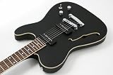 Lindo Matt Black Dark Defender Semi-Acoustic/Hollow Body Electric Guitar & Free Carry Case