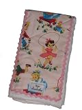 Vintage-style Jump Rope Baby Girl Burp Cloth