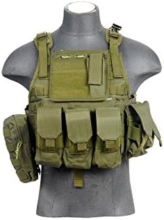 Lancer Tactical Molle / Pals Carrier Military Hunting Vest with Molle Web Modular System (OD Green)