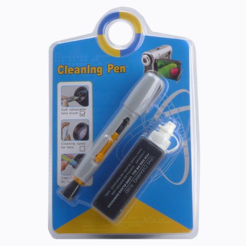 Best Price GSI Super Quality 2-In-1 Lens Cleaning Kit, Includes Retractable Pen Brush System And Cleaning Fluid Spray, For Cameras, Camcorders, Binoculars, Monoculars, Telescopes and All Optical Products