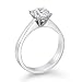 Certified, Round Cut, Solitaire Diamond Ring in 14K Gold / White (1 ct, I Color, VS2 Clarity)