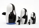 Orca Whale Russian Nesting Doll 5pc./6"