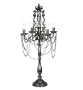 29.5" Dramatic Black Beaded Mini Chandelier Accent Lamp
