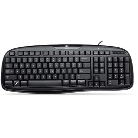Logitech - Media Keyboard K200 - Clavier filaire - Touches faciles � lire - Acc�s instantan� aux applications - Azerty - Noir
