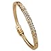 YAZILIND Jewelry Simple Design Rose Gold Plated Carve Diamante Crystal Charming Bangle Bracelet 2.2