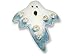 Halloween Crystal Ghost Pin Enamel & Sterling title=