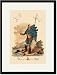 Black Framed/Matted Print 17x23, Costume of a Saxon Chief