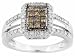 10KT WG .50CTW WHITE AND CHOCOLATE DIAMOND RING
