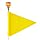 Flagstaff FS10 Triangular Safety Flag with Light, Threaded Hex Base