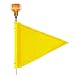 Flagstaff FS10 Triangular Safety Flag with Light, Threaded Hex Base