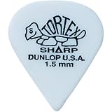 Dunlop Tortex Sharp Guitar Picks 1.50mm White 72 Pack