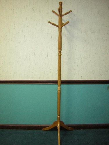 NEW SWIVAL COAT/HAT RACK HALL TREE STAND - Oak finish
