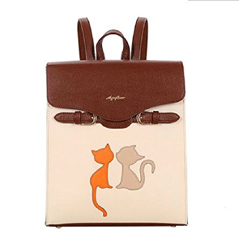 【ARINCO】 かわいい 猫 リュック レディース スクエア レトロ 通勤 通学 キュート エレガント