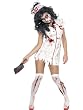 Zombie Krankenschwester Kost�m f�r Damen Halloween Zombiekost�m mit Kappe Nurse Massaker