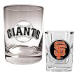 San Francisco Giants Rocks Glass & Square Shot Glass Set - Primary Logo MLB Baseball