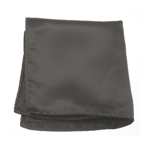 Solid Color Pocket Square by Jacob Alexander - Charcoal Black
