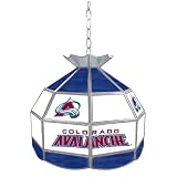 NHL Colorado Avalanche stained glass Tiffany lamp - 16-inch