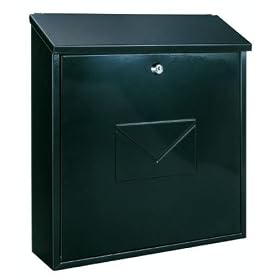 Rottner Large Capacity A4 Steel Black Anthracite Post Box Letter Box Mail Box