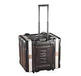 Gator Molded PE 6U 19.25 inch Rack Case with Front / Rear Rails / Pull Handle / Recessed Wheels and Locking