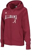 Alabama Crimson Tide adidas Red Women's Distressed Classic Full-Zip Hooded Sweatshirt