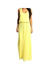 Chiffon/Jersey Sleeveless Maxi Dress 