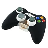 Silicone Skin Case for Microsoft xBox 360 / Xbox 360 Slim Controller, Black