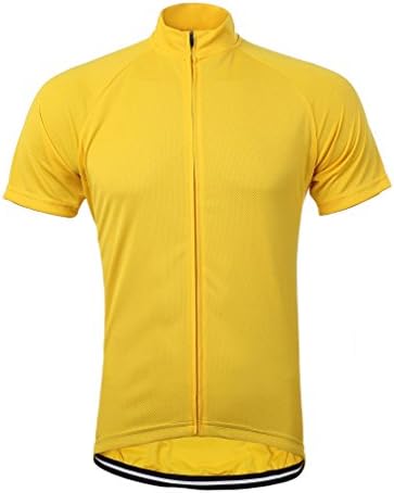 Fullwell Men's Bicycle Cycling Short Sleeves Solid Color Jersey