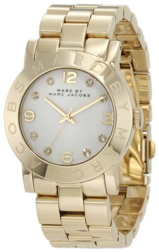 Marc Jacobs Amy Gold Quartz White Dial Women's Watch MBM3056
