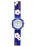 子供用腕時計キッズウォッチ 青紫サッカーボール