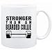 Mug White " STRONGER THAN A Bearded Collie " Dogs