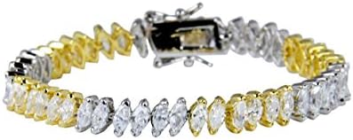 3030014 April Birthstone 7.5 Inch Tennis Bracelet High Quality Fashion Marquise CZ