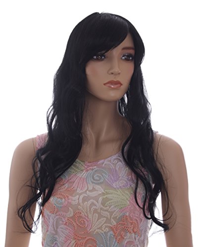 Sexy Women's Long Curly Wig (Model: Jf010360) (Black)