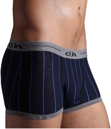 CUA Men's Low Rise Cotten Boxer Briefs- Blue (Asian Tag L)