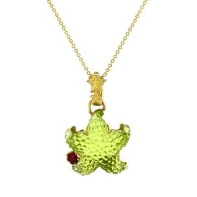 Tagliamonte - 14k Yellow Gold Lime Green Starfish and Pink Tourmaline Pendant,... by Amazon.com Collection