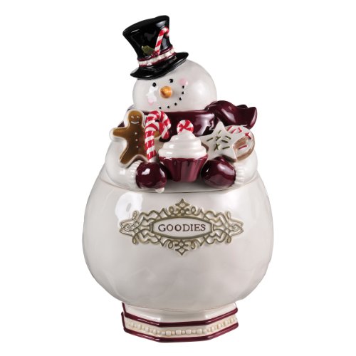 Grasslands Road Winter Settings 7-1/2-Inch by 12-1/4-Inch Snowman Cookie Jar