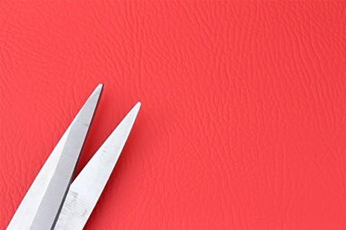 PILLAR BOX BRIGHT RED FOAM BACKED VINYL 3MM TEXTURED FAUX LEATHER LEATHERETTE ROOF PANEL HEADLINING UPHOLSTERY BOAT CAR SEAT CAMPER VAN VW SEATING LINING PADDING MATERIAL by IWF