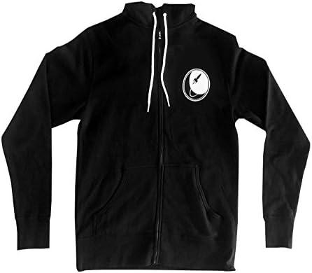 To The Stars Full Icon Unisex Zip Up Hoodie Black (X-Small, Black)