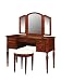 Powell Warm Cherry Vanity Mirror and Bench