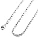 Silver 4.0mm Wide Stainless Steel Necklace Rope Twist Chain Link 18~36 Inch