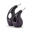 Rachael Ray Stoneware 2-Piece EVOO Oil and Vinegar Bottle Set, Purple