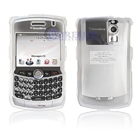 NEW White Clear Transparent Hard Protective Case Cover for BlackBerry Curve 8330 Verizon Sprint